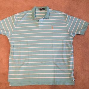 XXL Turquoise Stripe Polo Shirt